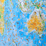 Australia and South East Asia parts of Wild World Map by Anton Thomas containing endemic animal species to these regions