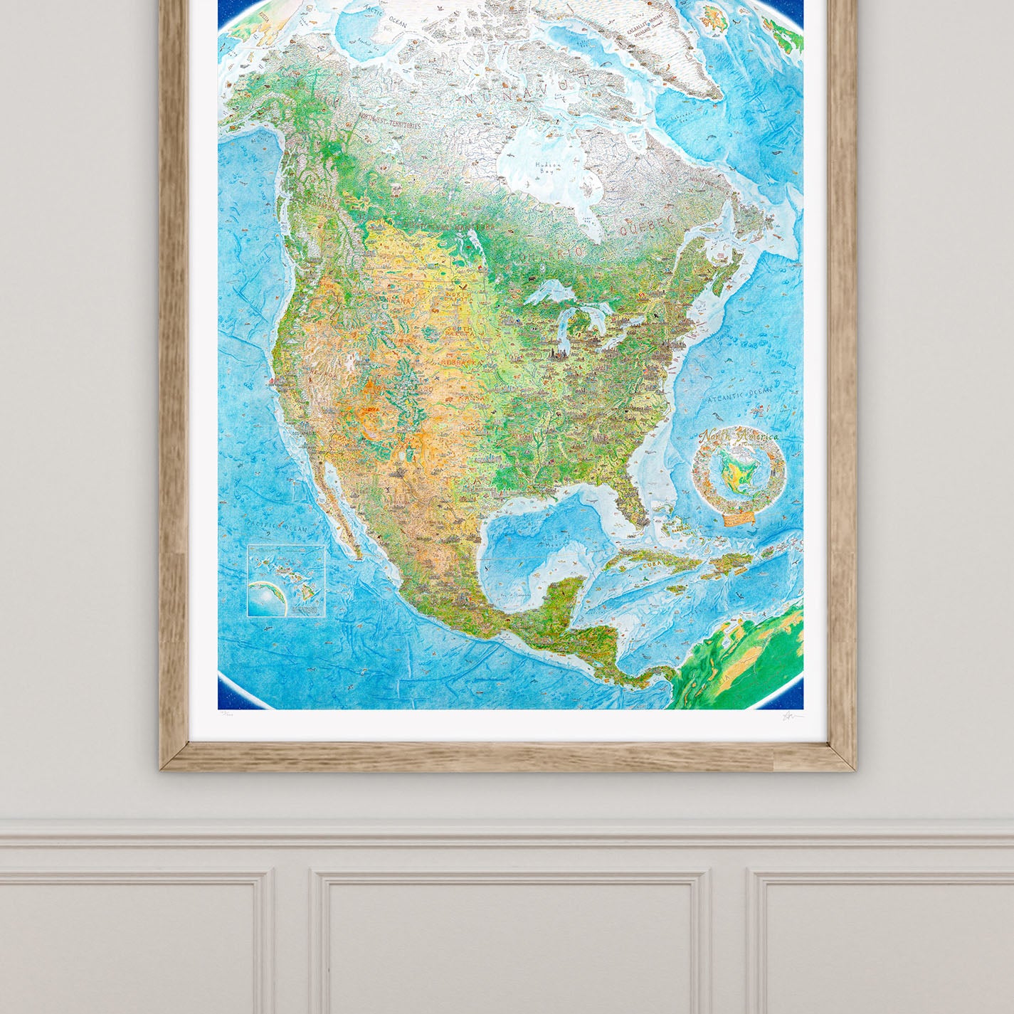 Het Continent Van Noord-Amerika in Wereldkaart Stock Illustratie Het Continent Van Noord-Amerika in Wereldkaart Stock Illustratie