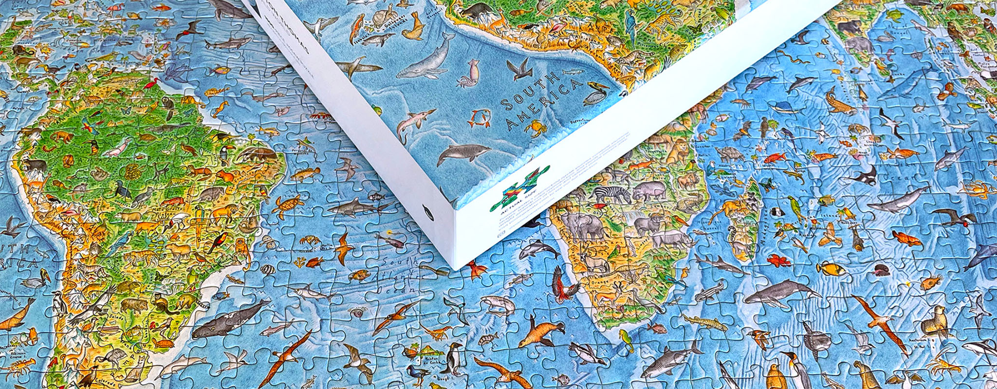 Map Puzzles – Wild World & North America – Anton Thomas Art